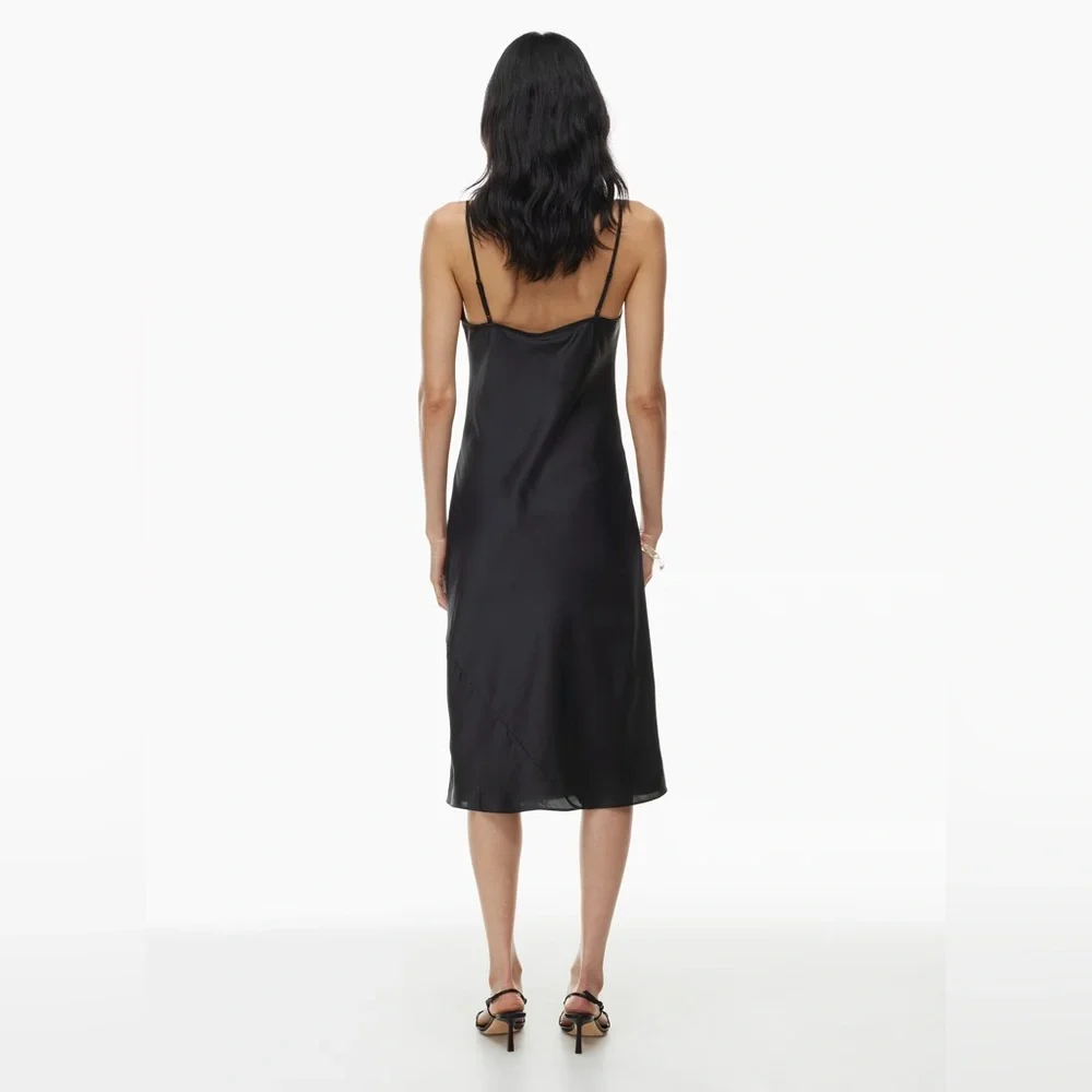 Aritzia Wilfred Only Slip Satin Midi Dress - Picture 5 of 9